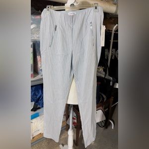 $89 Calvin Klein light blue striped pants NWT